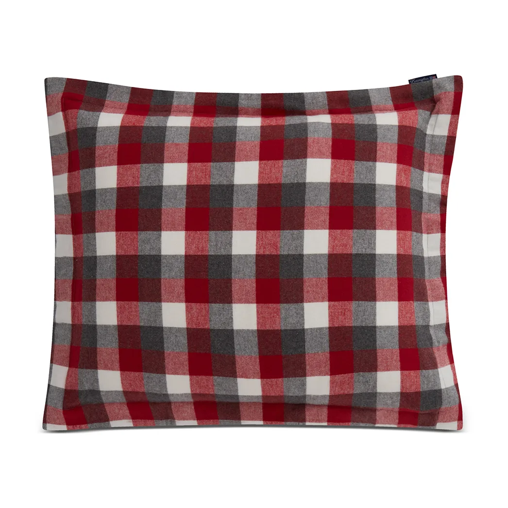 Checked Flannel örngott 50x60 cm, Red-dark grey Lexington