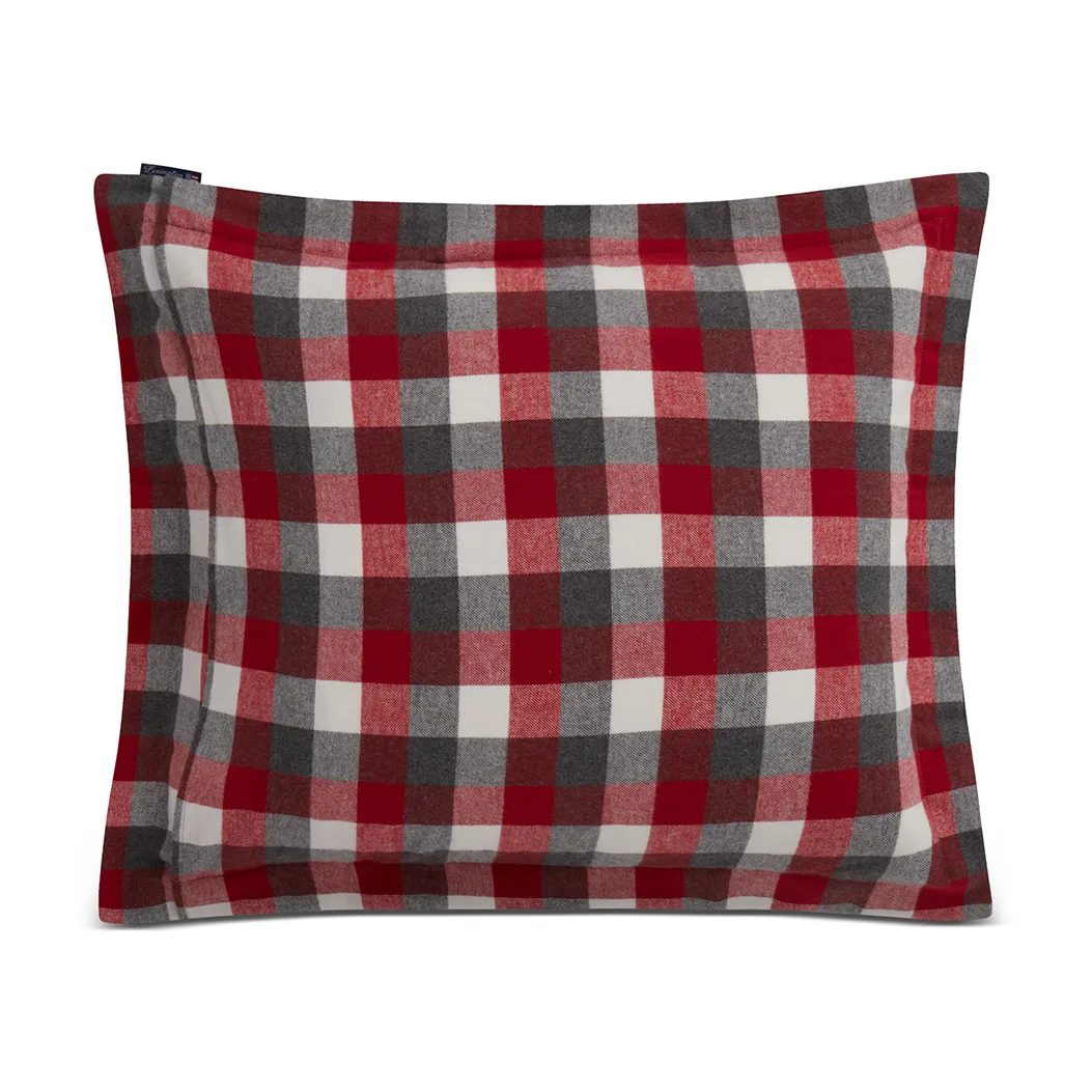 Checked Flannel örngott 50x60 cm, Red-dark grey Lexington