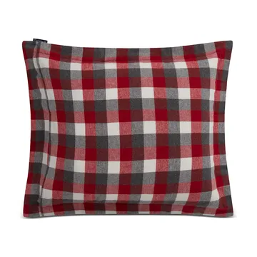 Checked Flannel örngott 50x60 cm - Red-dark grey - Lexington