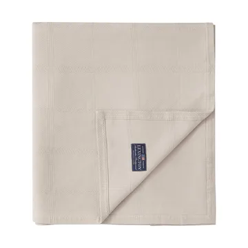 Checked Jacquard överkast 160x240 cm - Light beige - Lexington