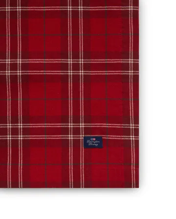 Checked Organic Cotton Oxford bordsduk 150x350 cm - Red-beige-green - Lexington