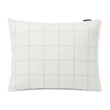 Checked örngott bomull-lyocell 50x90 cm - Off white-dark blue - Lexington