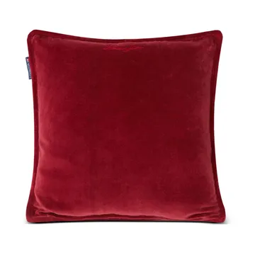 Checked quiltad linne/bomull kuddfodral 50x50 cm - Green-red-beige - Lexington