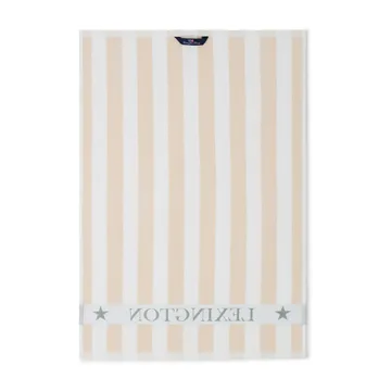 Cotton Terry Logo kökshandduk 50x70 cm - Light beige-white-green - Lexington