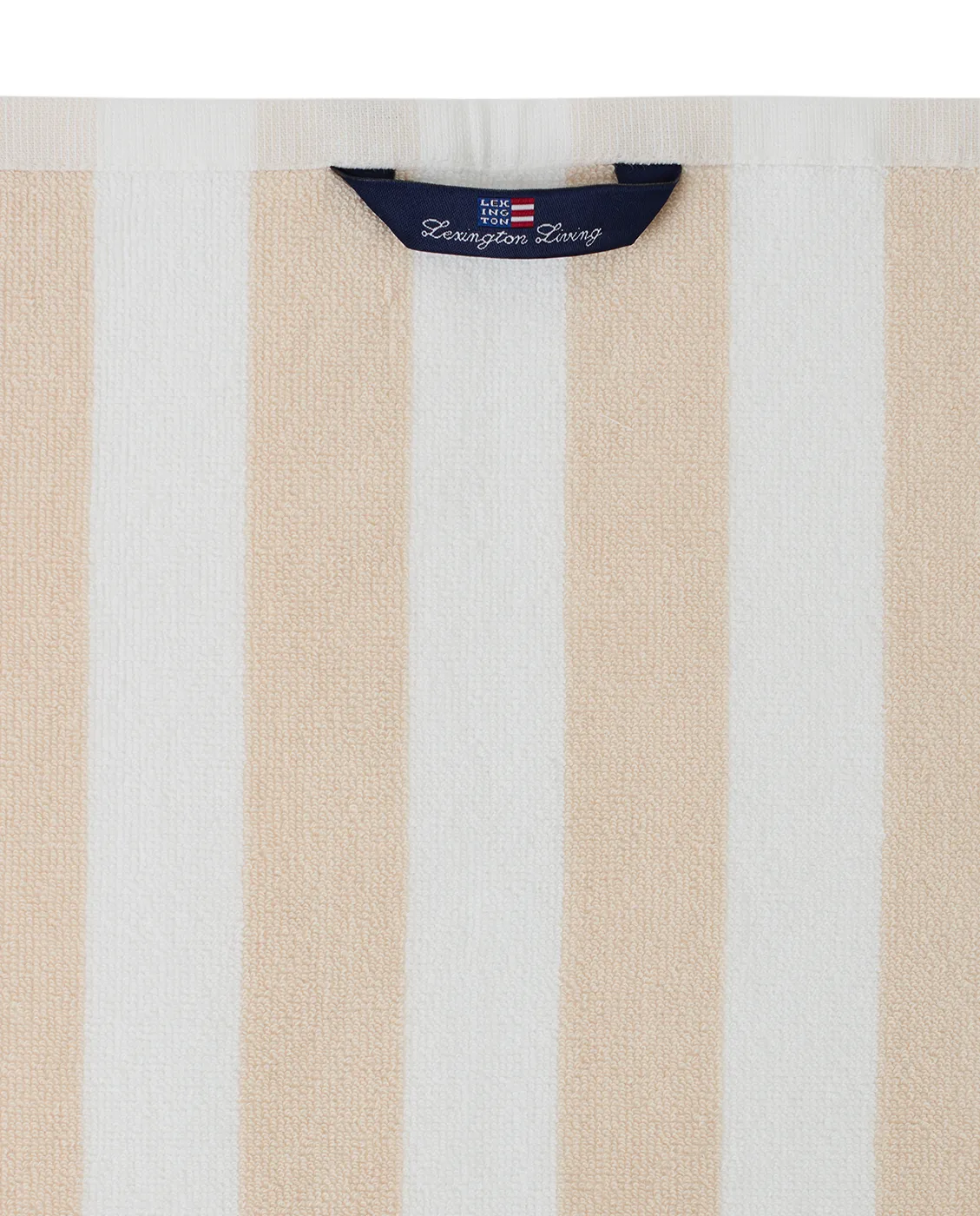 Cotton Terry Logo kökshandduk 50x70 cm, Light beige-white-green Lexington