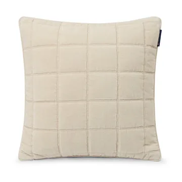 Cotton Velvet quilted kuddfodral 50x50 cm - Light beige - Lexington