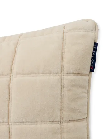 Cotton Velvet quilted kuddfodral 50x50 cm - Light beige - Lexington