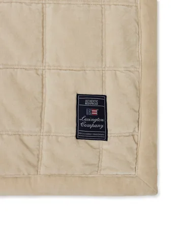 Cotton Velvet quilted överkast 160x240 cm - Light beige - Lexington