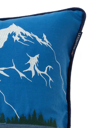 Down hill eko. bomull twill kuddfodral 50x50 cm - Blue-White - Lexington