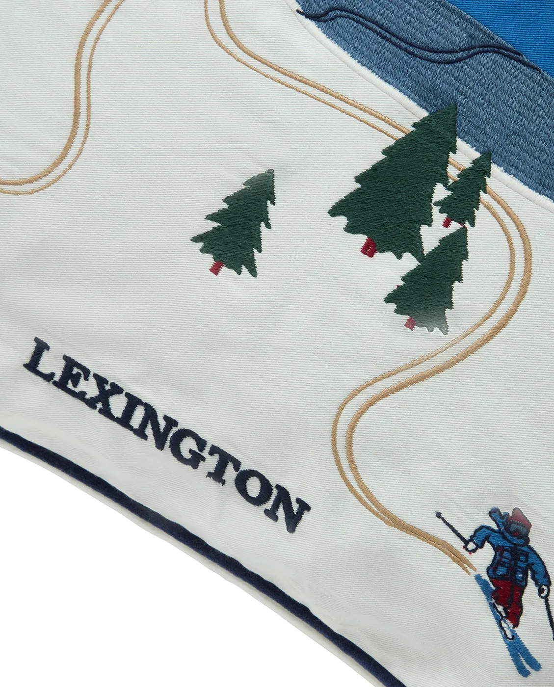 Down hill eko. bomull twill kuddfodral 50x50 cm, Blue-White Lexington