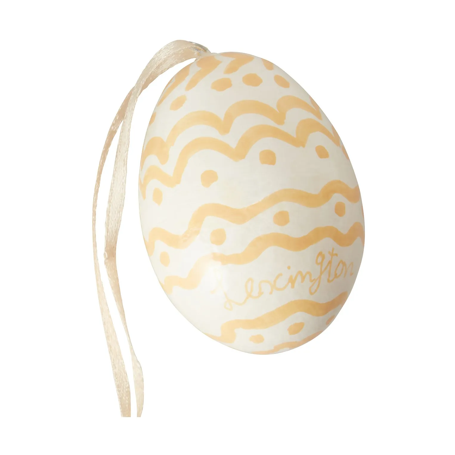 Easter Eggs in Papier Maché påskhänge 2-pack, Green-yellow Lexington