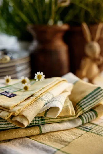 Easter Linen/Cotton bordsduk 150x250 cm - Yellow-green - Lexington