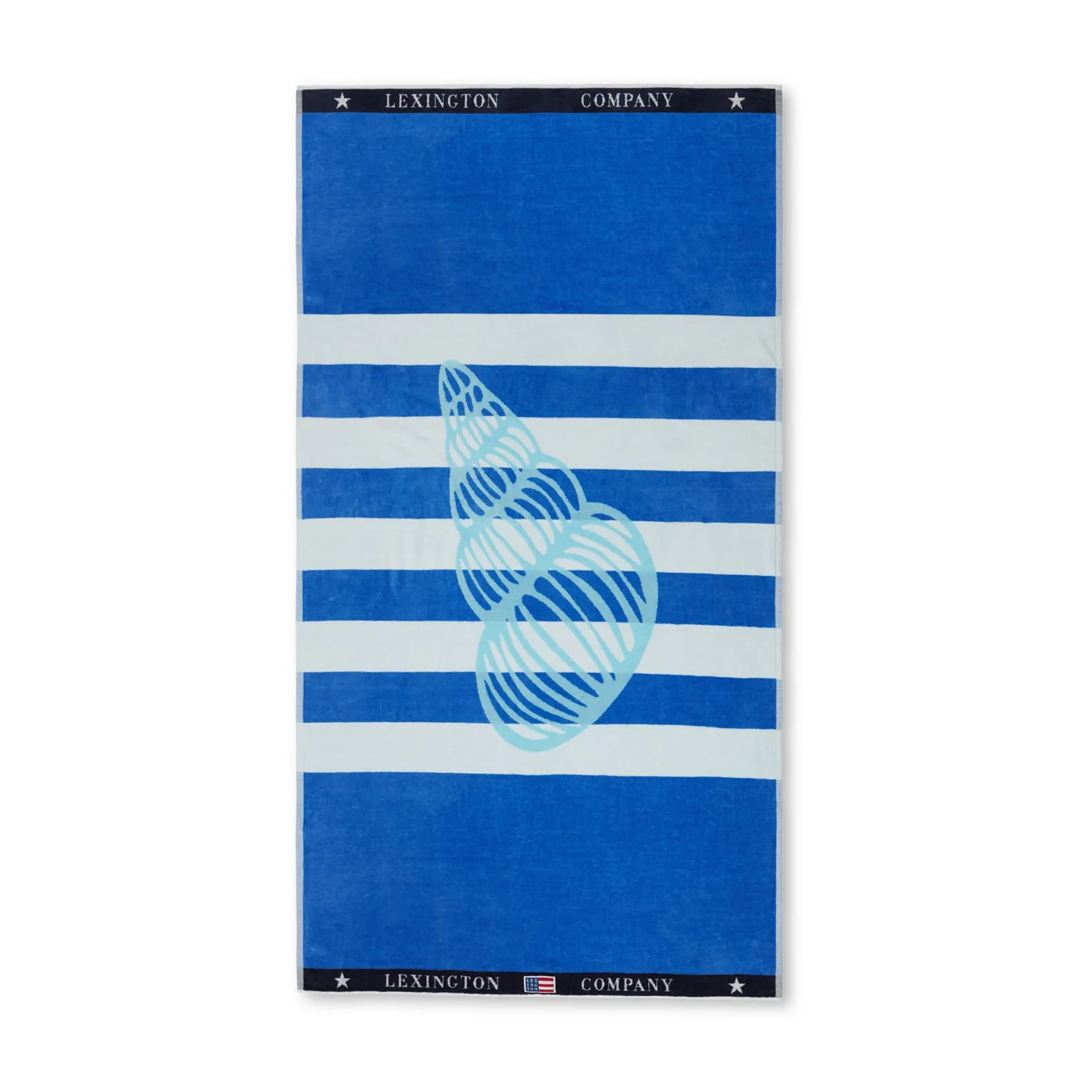 Graphic Cotton Velour badlakan 100x180 cm, Blue-white Lexington