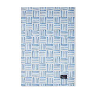 Graphic Printed Cotton servett 50x50 cm - Blue-White - Lexington