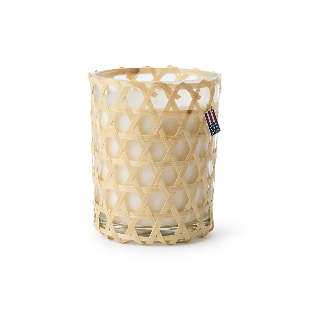 Handwoven Bamboo doftljus lemongrass-coconut, 66 timmar Lexington