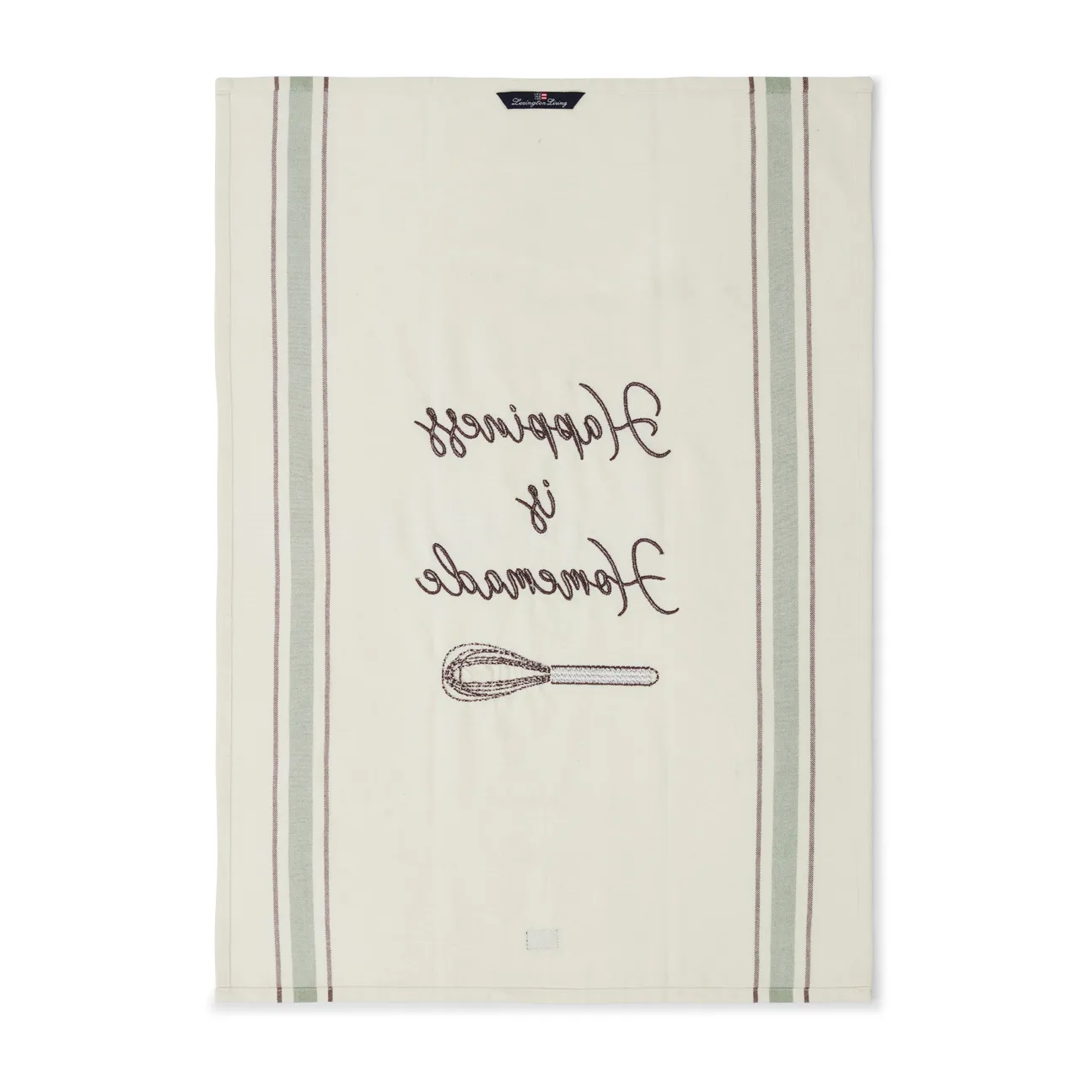 Hapiness Organic Cotton kökshandduk 50x70 cm, White-green Lexington