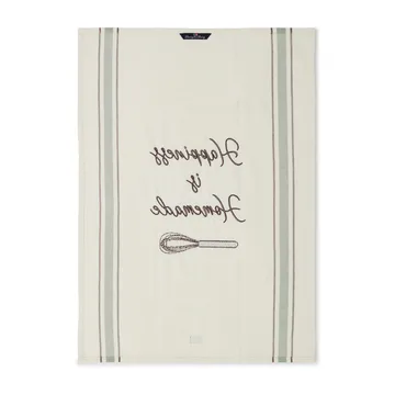 Hapiness Organic Cotton kökshandduk 50x70 cm - White-green - Lexington