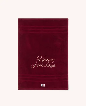 Happy Holidays handduk 50x70 cm - Röd - Lexington
