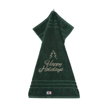 Happy Holidays Juniper ekologisk handduk 50x70 cm - Green-Light Beige - Lexington