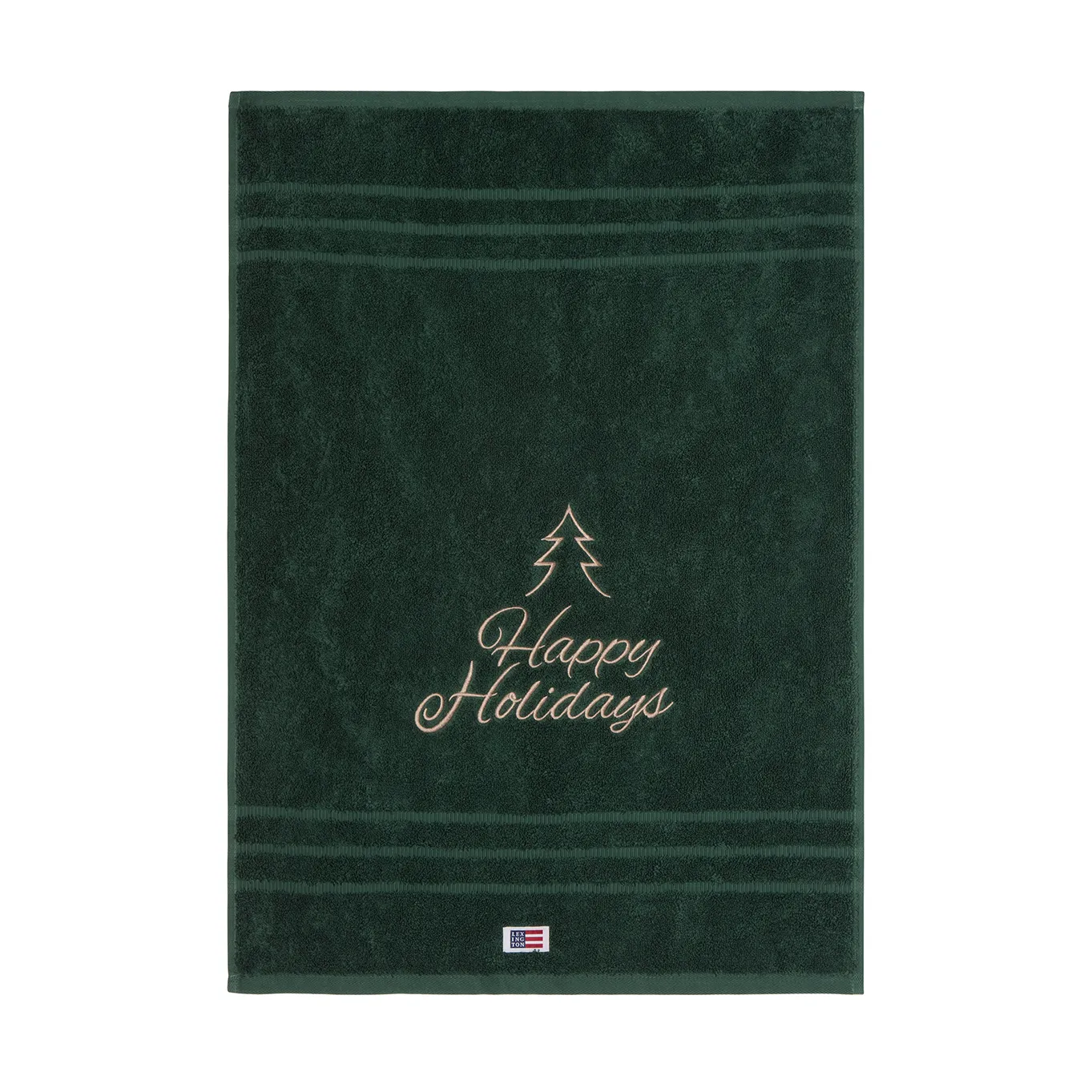 Happy Holidays Juniper ekologisk handduk 50x70 cm, Green-Light Beige Lexington