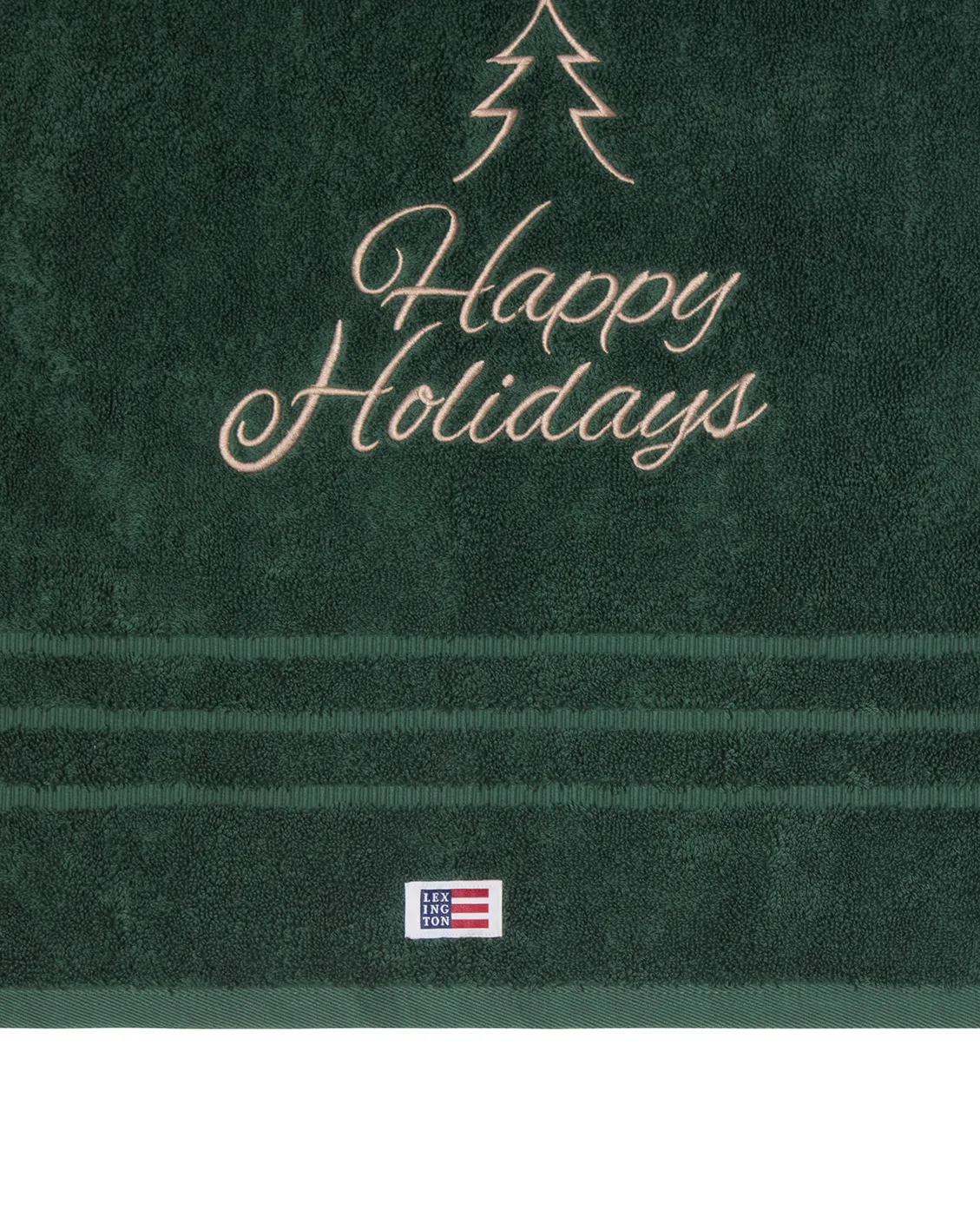 Happy Holidays Juniper ekologisk handduk 50x70 cm, Green-Light Beige Lexington