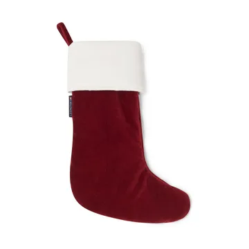 Happy Holidays Organic Cotton Velvet julstrumpa - Red-white - Lexington
