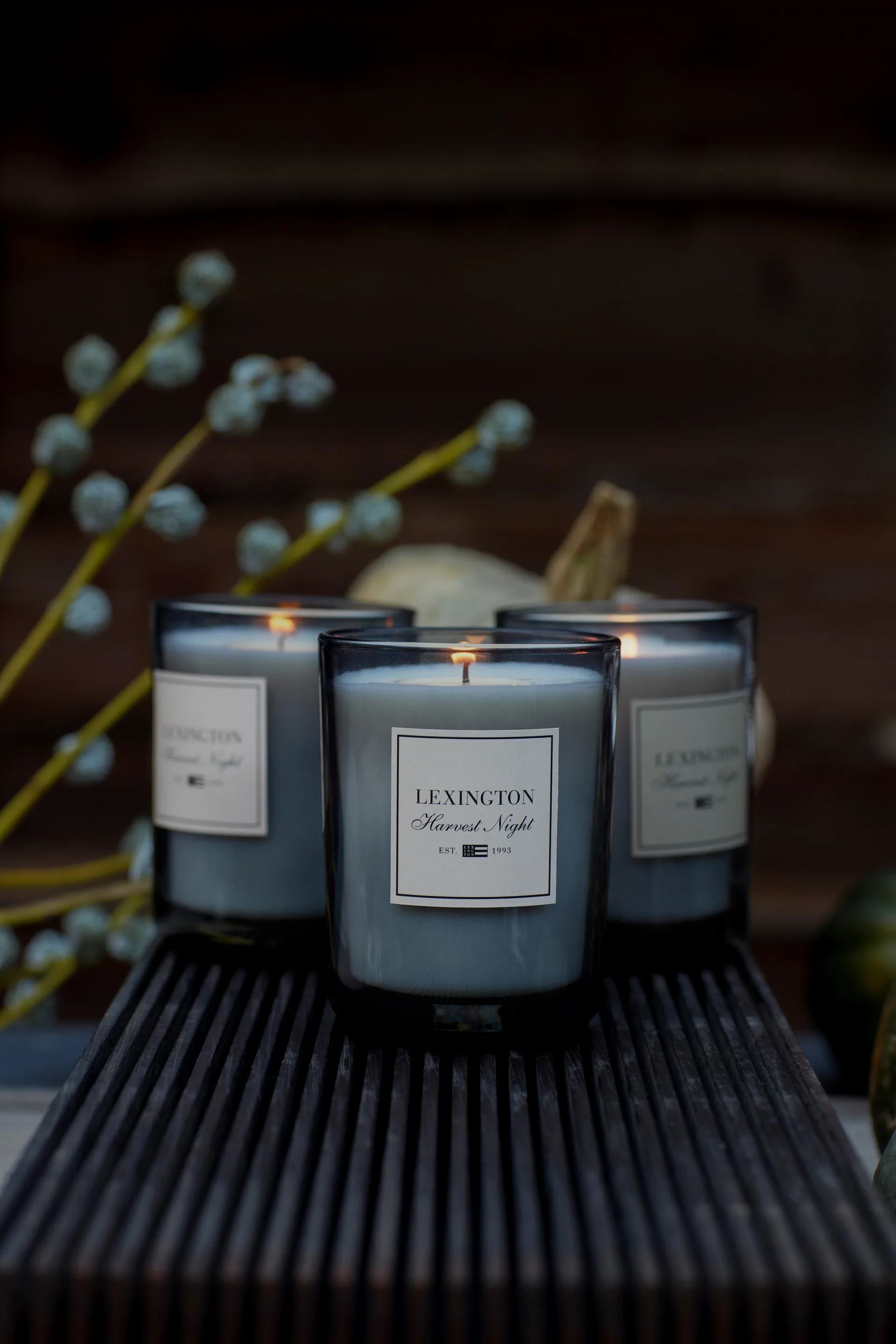 Harvest Night doftljus, Dark gray Lexington