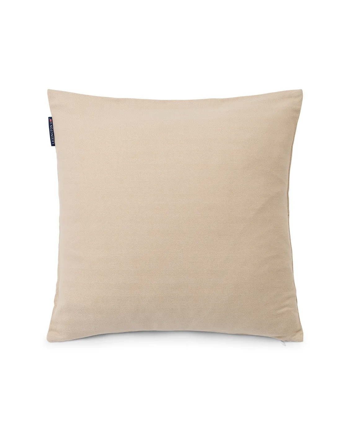 Herringbone Cotton Flanell kuddfodral 50x50 cm, Light beige Lexington