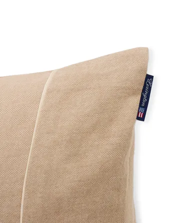 Herringbone Flanell örngott 50x60 cm - Beige-off white - Lexington