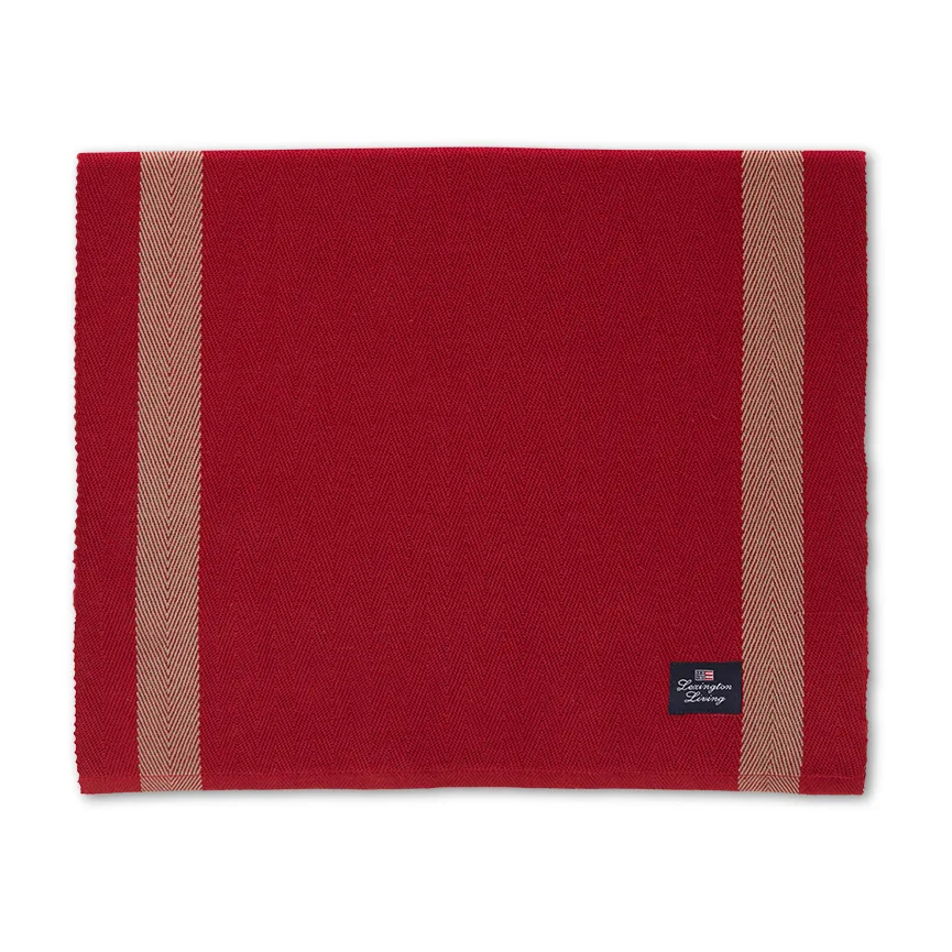 Herringbone with Stripes bordstablett 40x50 cm, Red-beige Lexington