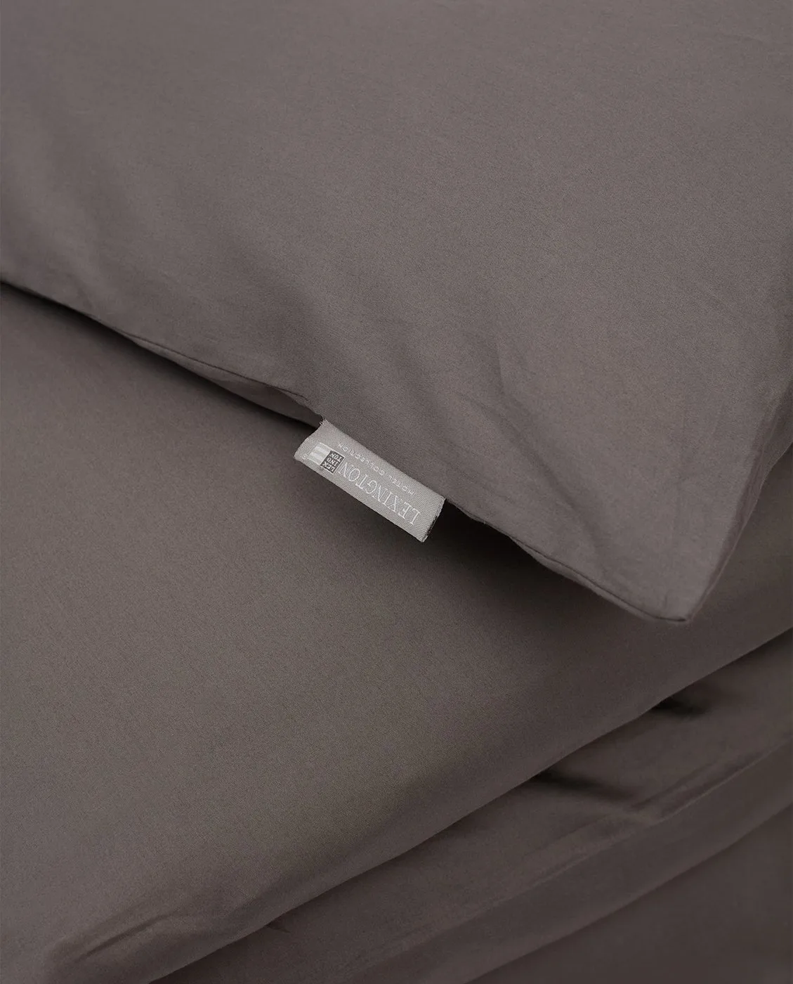 Hotel Cotton Sateen påslakan 150x210 cm, Charcoal grey Lexington