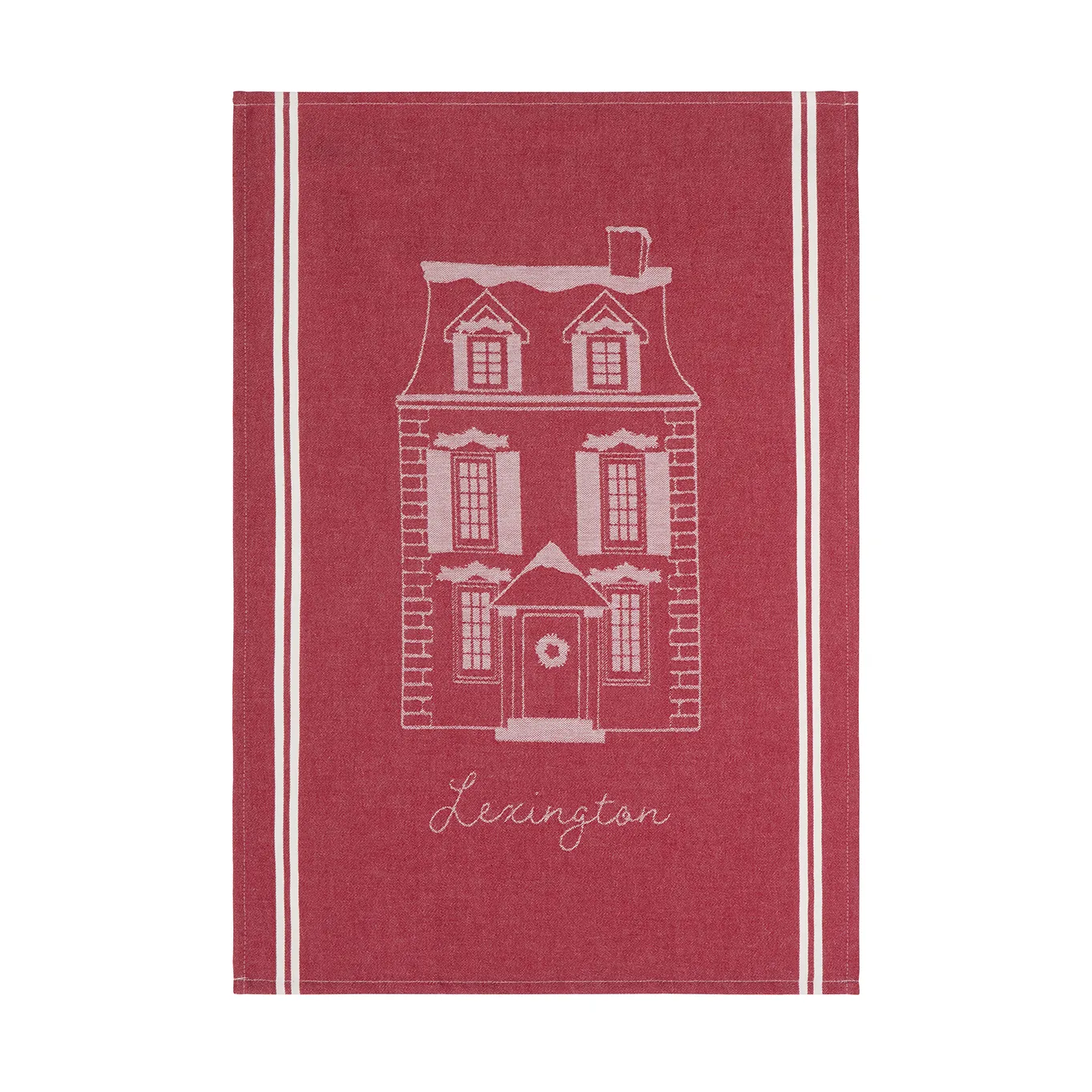 House ekologisk bomull kökshandduk 50x70 cm, Red-white Lexington