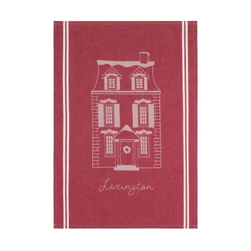 House ekologisk bomull kökshandduk 50x70 cm - Red-white - Lexington