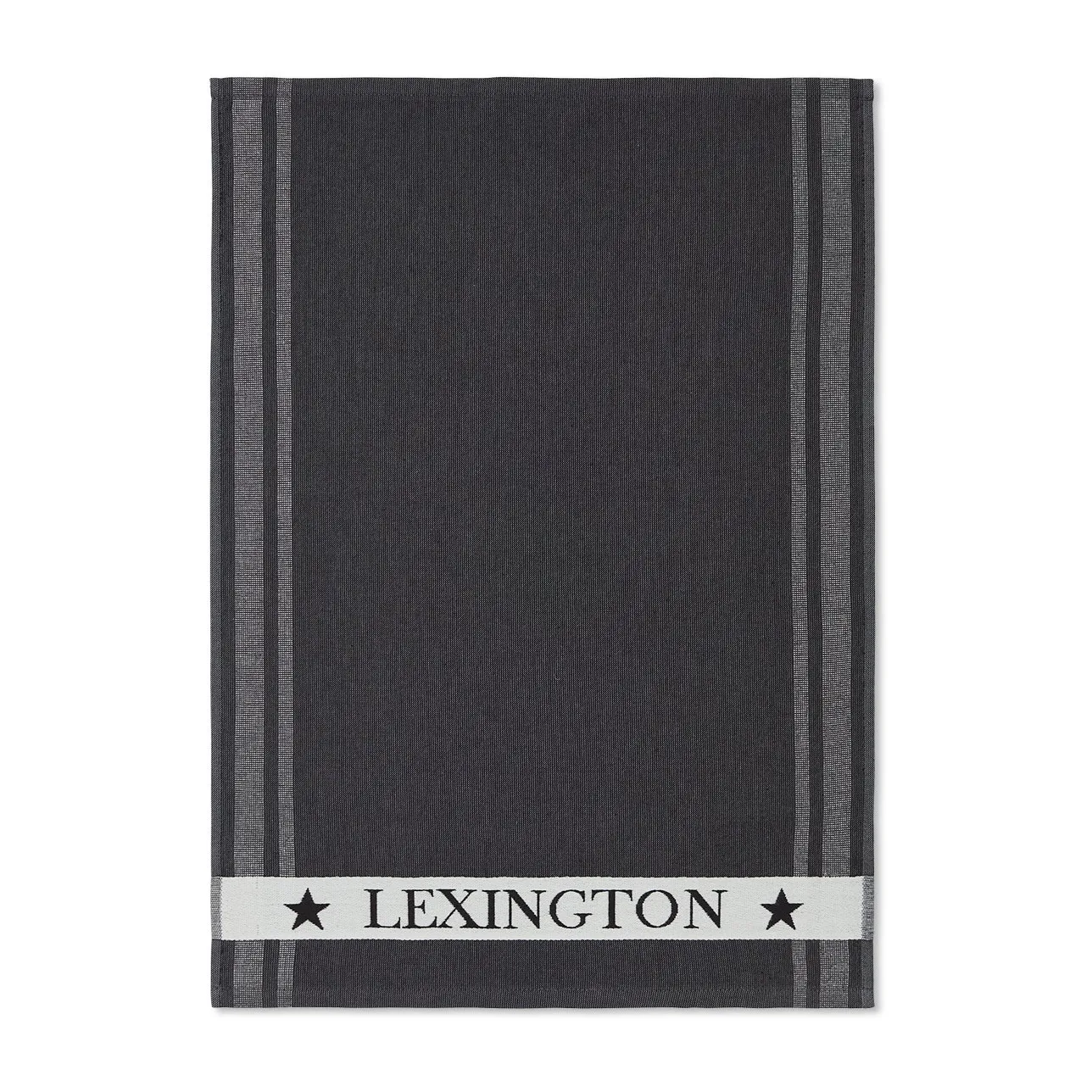 Icons Cotton Terry kökshandduk 50x70 cm, Dark gray-white Lexington