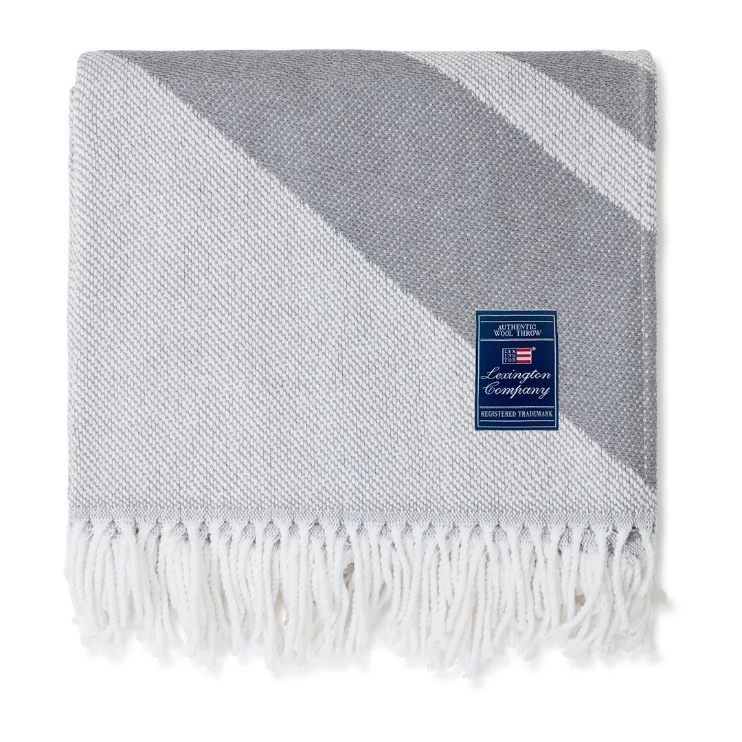 Icons Recycled Logo pläd 130x170 cm, Gray-white Lexington