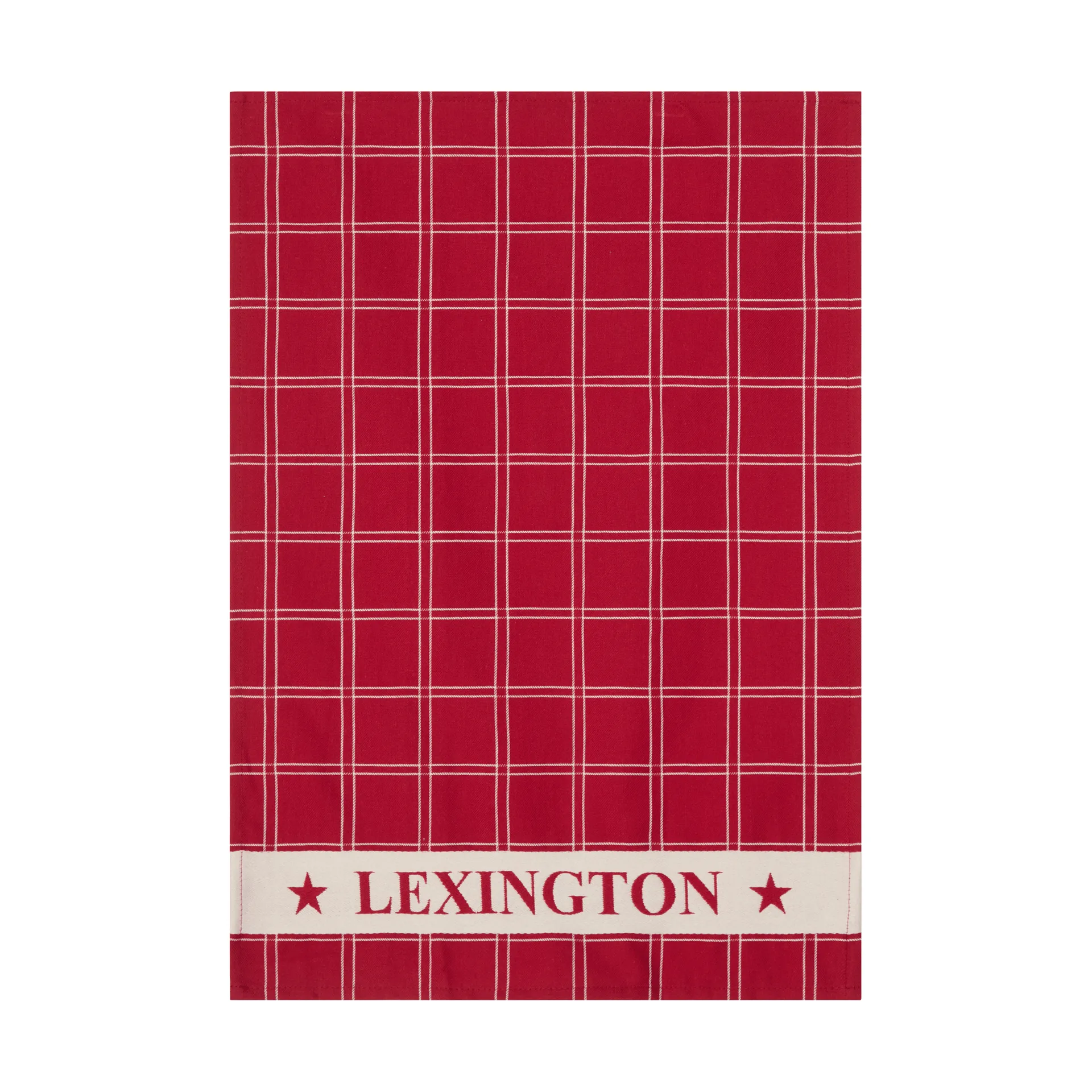 Jacquardvävd bomull kökshandduk 2-pack, Red-white, 50x70 cm Lexington