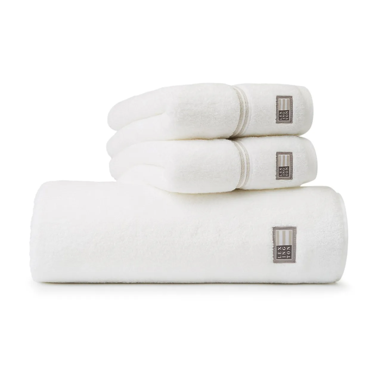 Lexington Hotel handduk 100x150 cm, Vit-beige Lexington