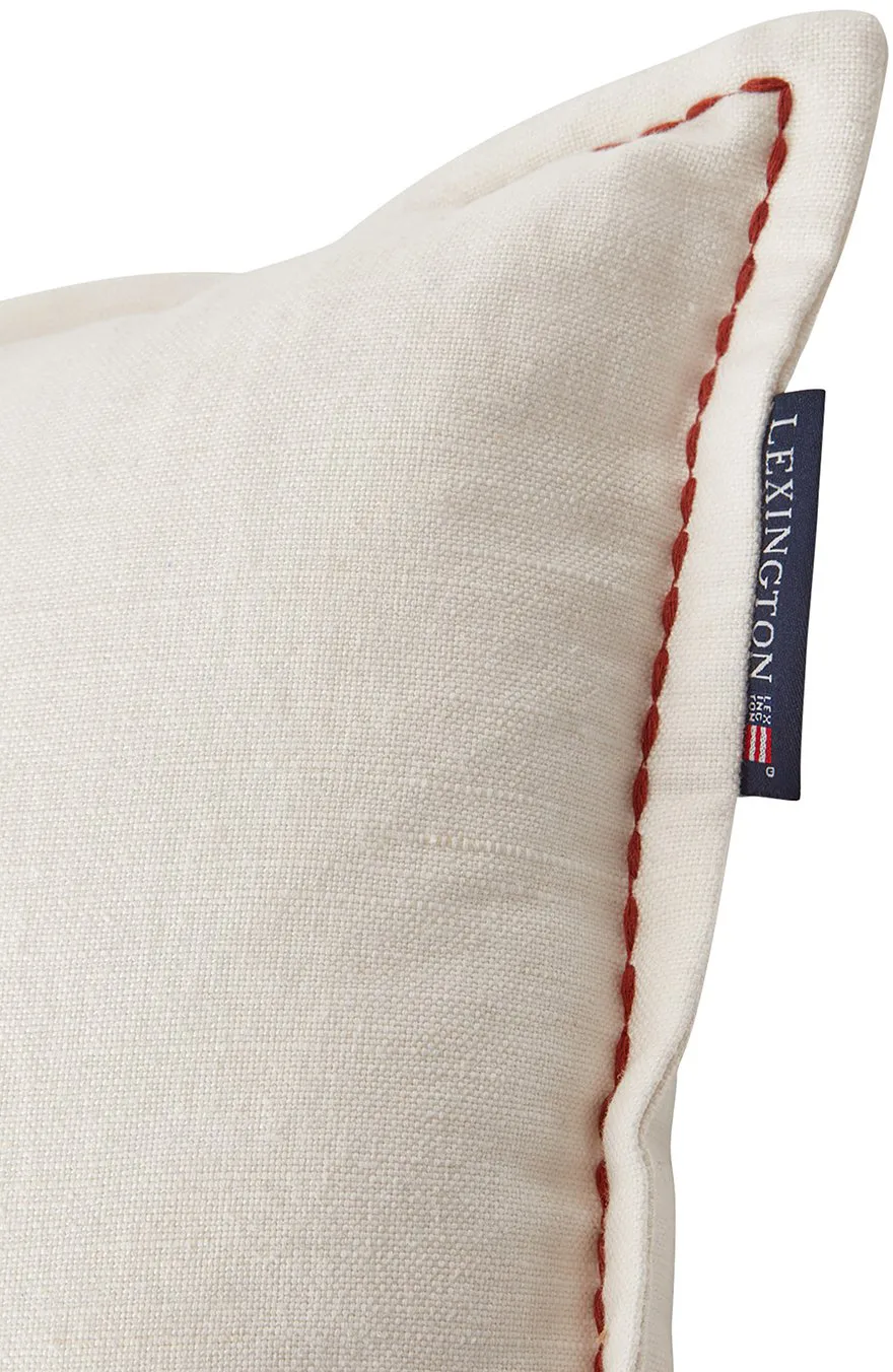 Logo Embroidered by the ocean kudde 30x50 cm, White Lexington