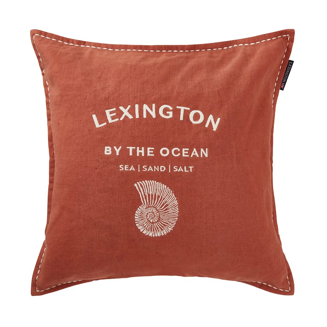 Logo Embroidered by the ocean kuddfodral 50x50 cm, Coconut Lexington