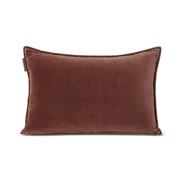 Logo Message Organic Cotton Velvet kudde 40x60 cm - Brown - Lexington