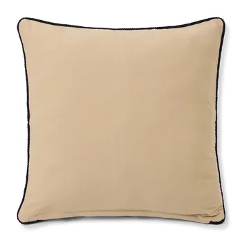 Logo Organic Cotton Twill kuddfodral 50x50 cm - Beige-dark blue - Lexington