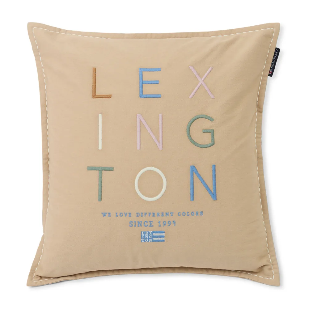 Love Different Organic Cotton kuddfodral 50x50 cm, Beige-multi Lexington