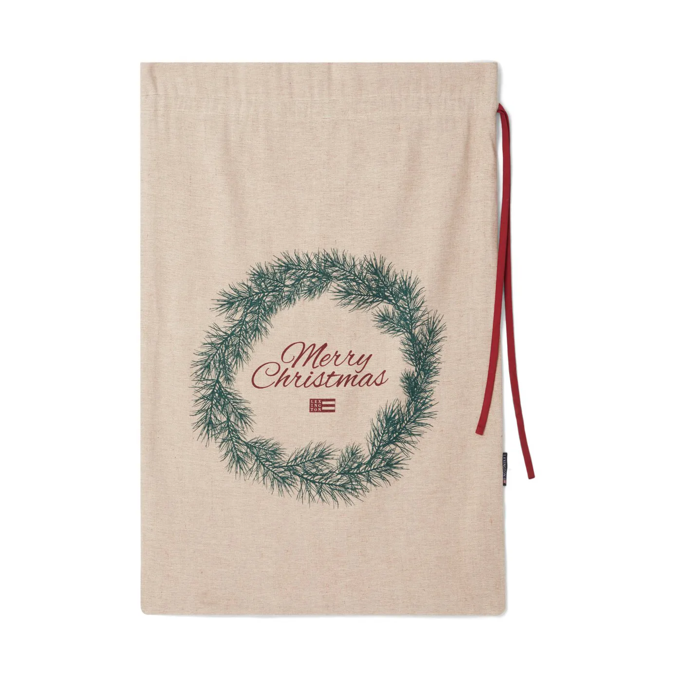 Merry Christmas Jute Cotton julklappssäck 65x95 cm, Natural Lexington