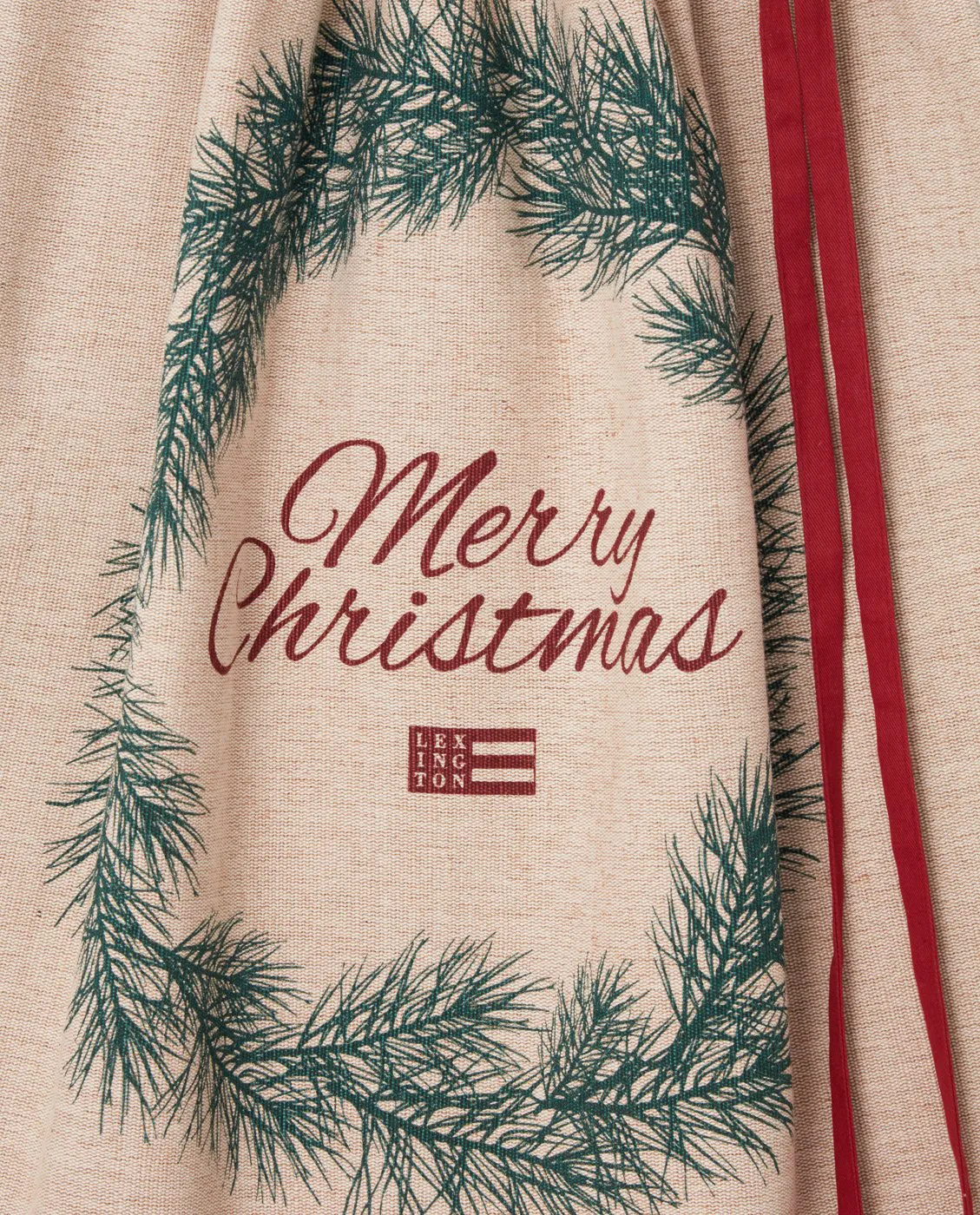 Merry Christmas Jute Cotton julklappssäck 65x95 cm, Natural Lexington