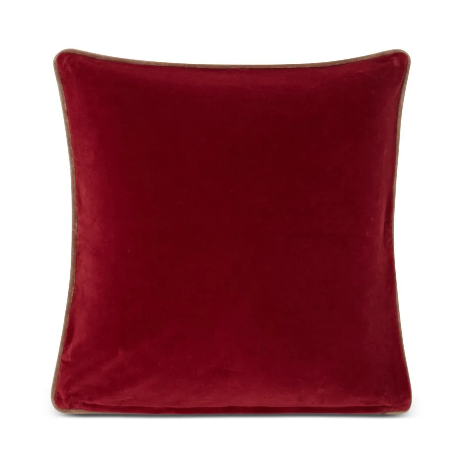 Merry Little Org Cotton Velvet kuddfodral 50x50 cm, Red-beige Lexington