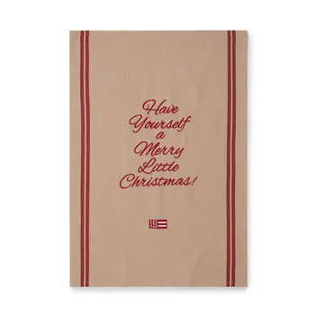 Merry Little Organic Cotton kökshandduk 50x70 cm - Beige-red - Lexington