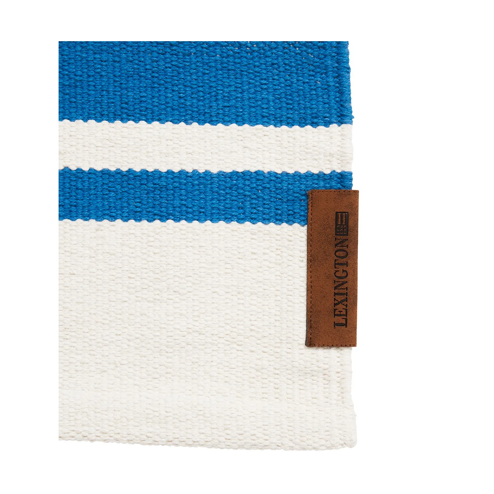 Organic Striped Cotton gångmatta 70x130 cm, Blue-white Lexington