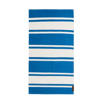 Organic Striped Cotton matta 170x240 cm - Blue-white - Lexington