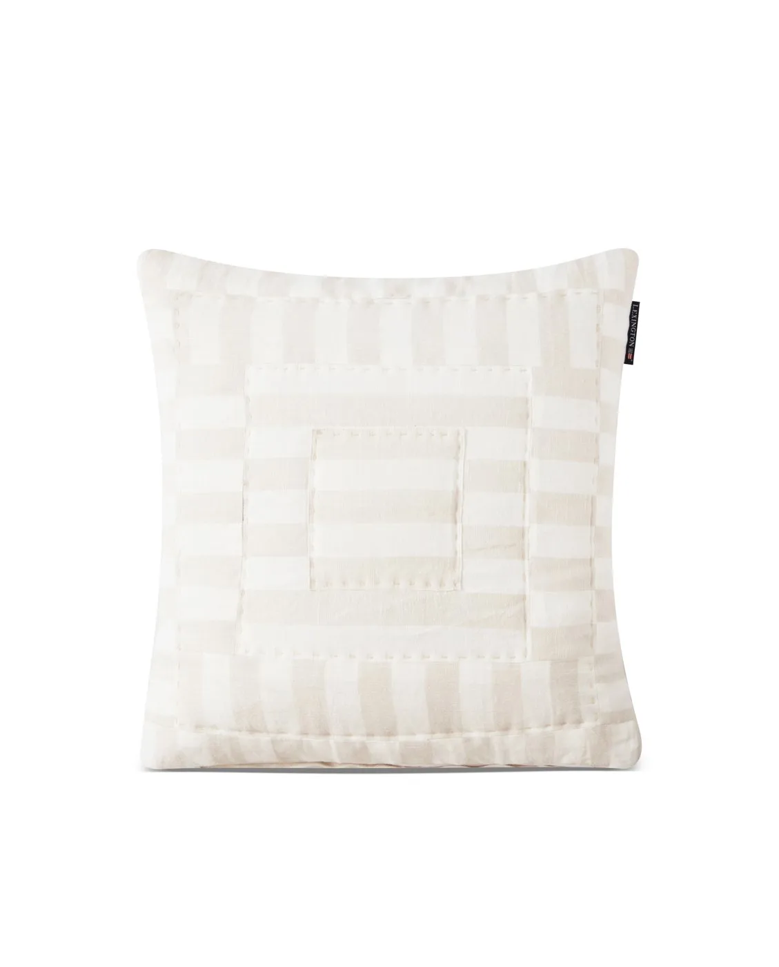 Quilted kuddfodral 50x50 cm, Vit-beige Lexington