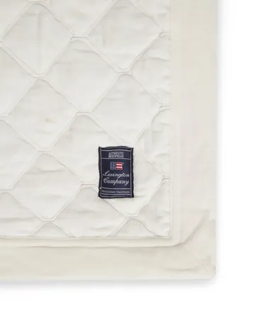 Quilted Organic Cotton Velvet överkast 160x240 cm - Snow white - Lexington